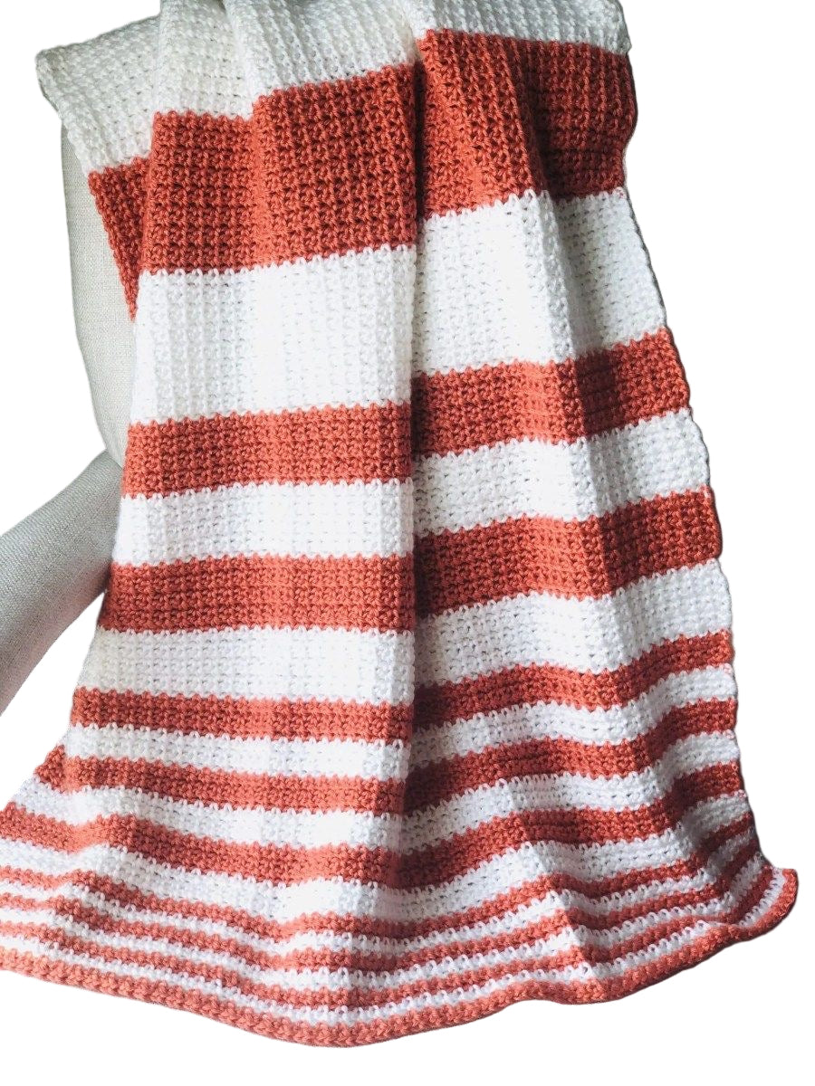 Two Color Crochet Blanket.