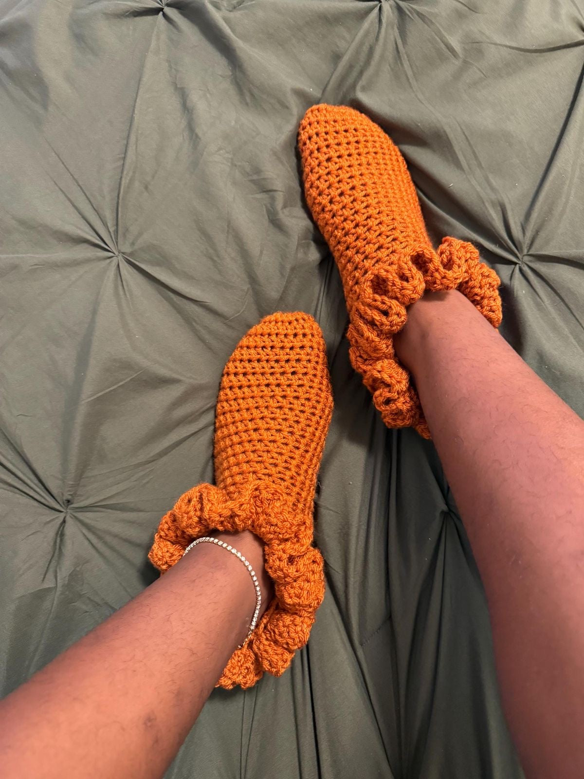 1pc Crochet Socks. (Colored Ruffles)