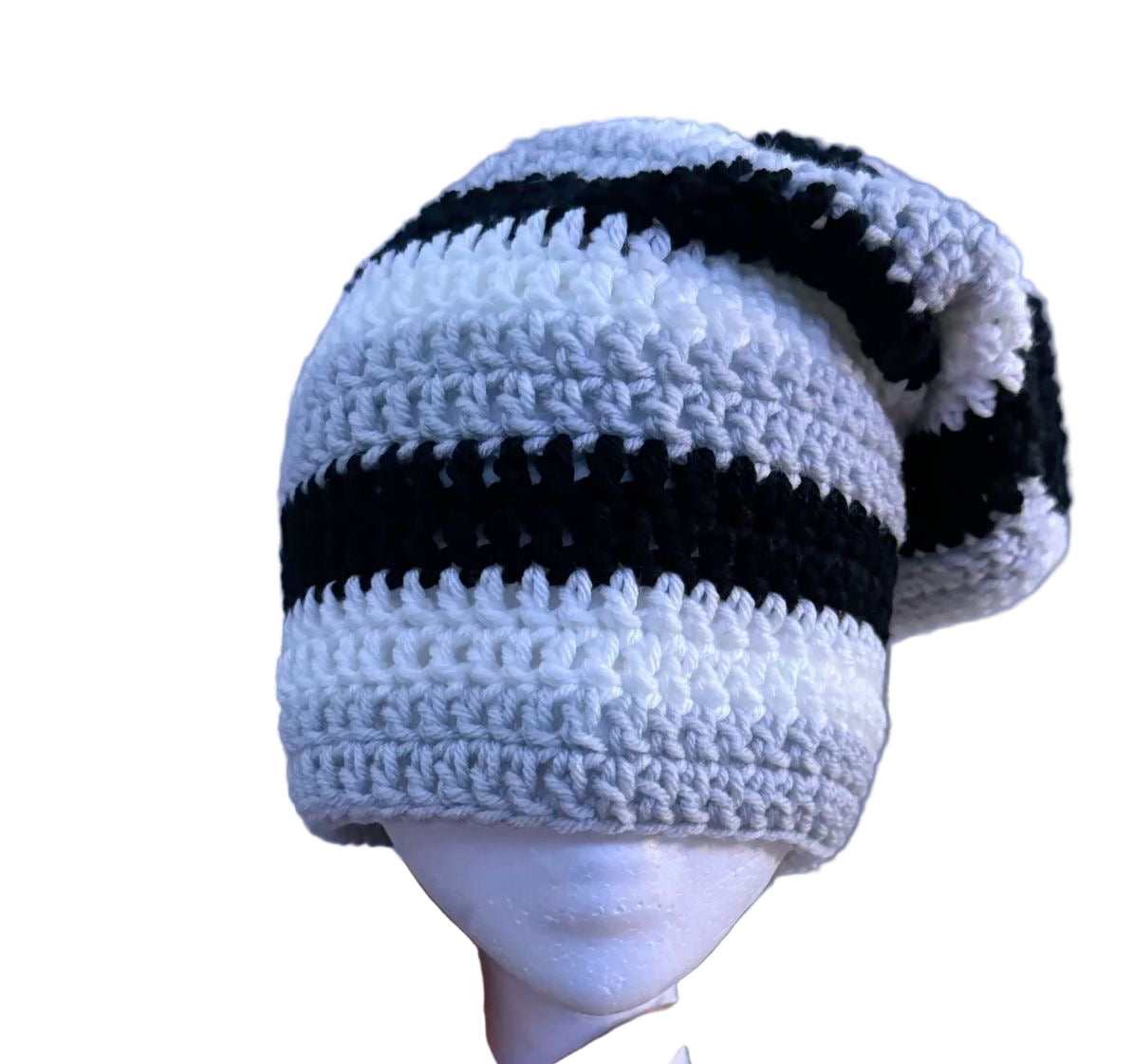 1pc Tri-Color Crochet Floppy Beanie.